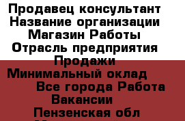 Продавец-консультант › Название организации ­ Магазин Работы › Отрасль предприятия ­ Продажи › Минимальный оклад ­ 27 000 - Все города Работа » Вакансии   . Пензенская обл.,Мокшанский р-н